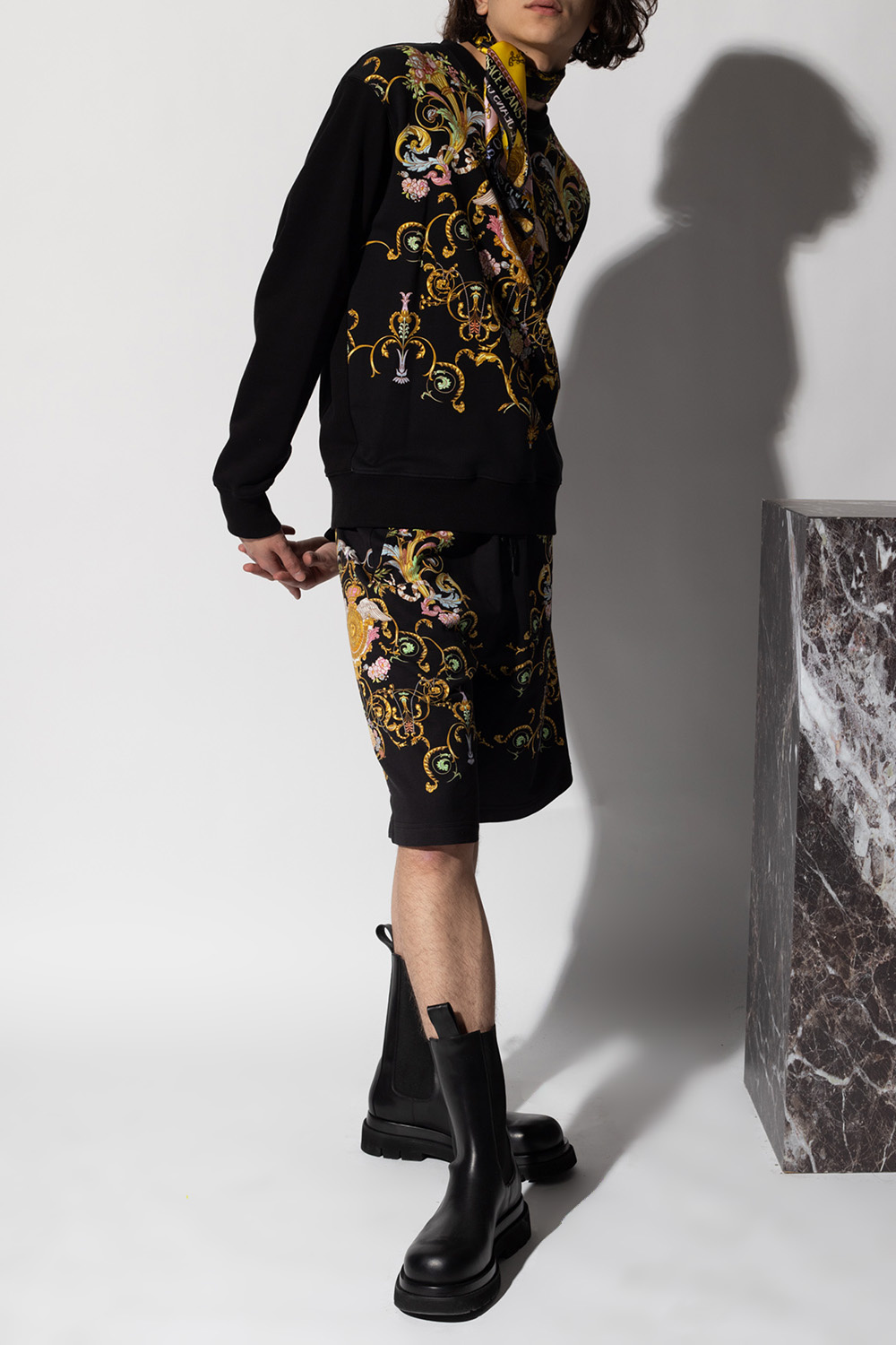Versace Jeans Couture Baroque print shorts